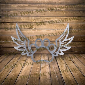 Hondenpoot met vleugels Dxf/Svg - Bad Dog Metalworks digitale download - Laser CNC plasma waterjet - huisdier Memorial Svg - huisdier Memorial Dxf - Paw Svg