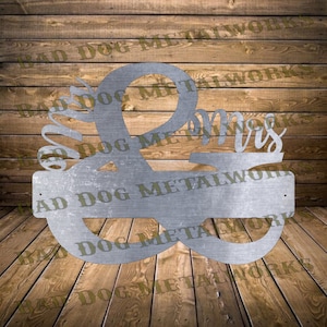Mr. & Mrs. Monogram DXF/SVG - Bad Dog Metalworks Digital Download - Laser CNC Plasma Waterjet - Wedding Dxf - Wedding Svg - Wedding Dxf