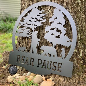 Bear Family Monogram Metal Sign - Bad Dog Metalworks Home Décor - Cabin Décor - Personalized Gifts - Bear Monogram - Bear Decor - Bear Art