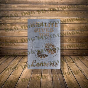 When Life Gives You Lemons Svg/Dxf - Bad Dog Metalworks Digital Download - Laser CNC Plasma Waterjet - Lemonade Dxf - Lemon Svg - Lemon Dxf