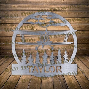 Avion monogramme Dxf/Svg - téléchargement numérique Bad Dog Metalworks - Laser CNC Plasma Waterjet - avion monogramme Svg - avion Svg - avion Dxf