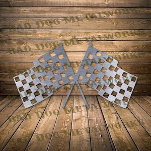 Bandiere a scacchi DXF/SVG - Download digitale Bad Dog Metalworks - Laser CNC Plasma Waterjet - Bandiera a scacchi Svg - Racing Dxf - Racing Svg