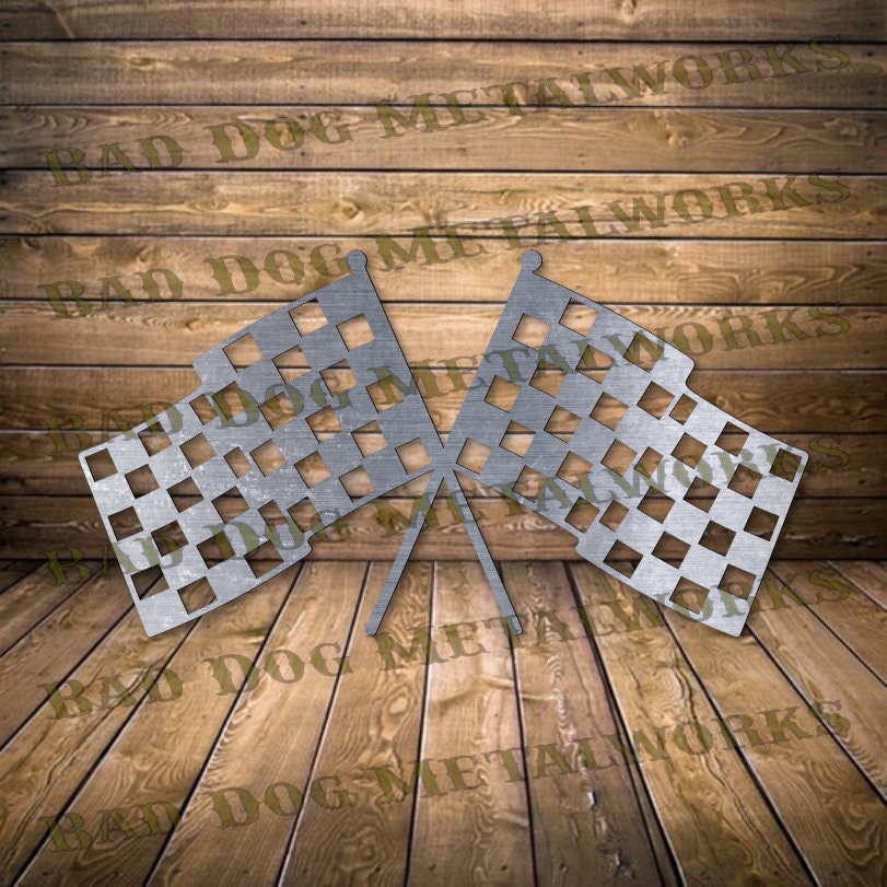Checkered Flags DXF/SVG Bad Dog Metalworks Digital Download - Etsy