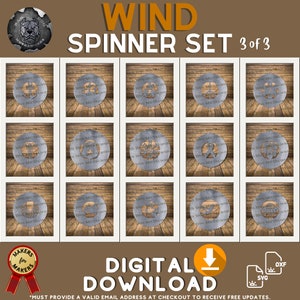 Wind Spinner Set 3 - Dxf/Svg - Bad Dog Metalworks Digital Download - Laser CNC Plasma Waterjet - Wind Spinner Svg - Wind Spinner Dxf Bundle