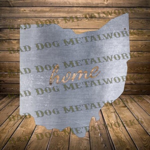 Ohio Home SVG/DXF - Bad Dog Metalworks Digital Download - Laser CNC Plasma Waterjet - Ohio State Svg - Ohio Svg Ohio Dxf - State Home Dxf