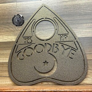 Ouija Board Planchette Metal Art Bad Dog Metalworks Home Decor Halloween Decor Paranormal Witch Gothic Decor Horror Lovers Gifts Gold Vein
