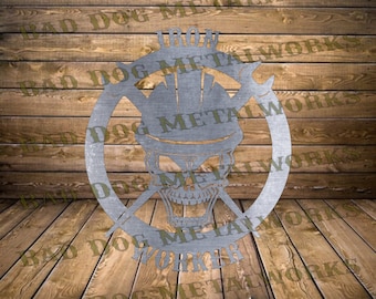 Iron Worker Skull Dxf/Svg - Bad Dog Metalworks digitale Download - Laser CNC plasma waterjet - Iron Worker Skull Svg - Skull Dxf - Skull Svg