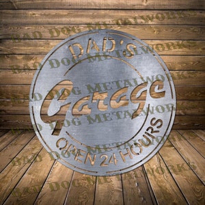 Garaje de papá Dxf/Svg - Descarga digital de Bad Dog Metalworks - Láser CNC Plasma Waterjet - Garaje de papá Dxf - Man Cave Svg - Man Cave Dxf