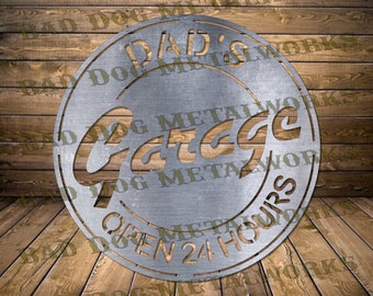 Dad's Garage Dxf/Svg - Bad Dog Metalworks Digital Download - Laser CNC Plasma Waterjet - Dad's Garage Dxf - Man Cave Svg - Man Cave Dxf