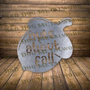 Nuts About Fall Acorn Dxf/Svg - Bad Dog Metalworks Digital Download - Laser CNC Plasma Waterjet - Fall Svg - Fall Dxf for CNC - Acorn Svg