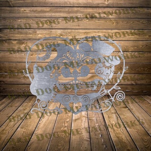 Bis zum Tod SchädelSvg/Dxf - Bad Dog Metalworks Digitaler Download - Laser CNC-Plasma Wasserstrahl - Schädel-Svg-Schädel-Svg-Liebe-Svg-Liebe-Dxf für CNC