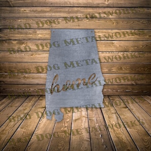Alabama Home Svg/Dxf - Download digitale Bad Dog Metalworks - Laser CNC Plasma Waterjet - Alabama Home Dxf - Alabama Svg - Alabama Dxf