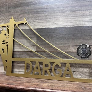Climbing Lineman Name/Address Plaque - Lineman Gifts - Lineman Monogram - Man Cave Decor - Bad Dog Metalworks Home Decor - Gifts for Him