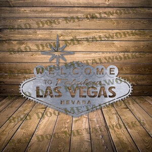 Las Vegas Svg/Dxf - Descarga digital de Bad Dog Metalworks - Laser CNC Plasma Waterjet - Las Vegas Sign Dxf - Poker Svg - Poker Dxf para CNC