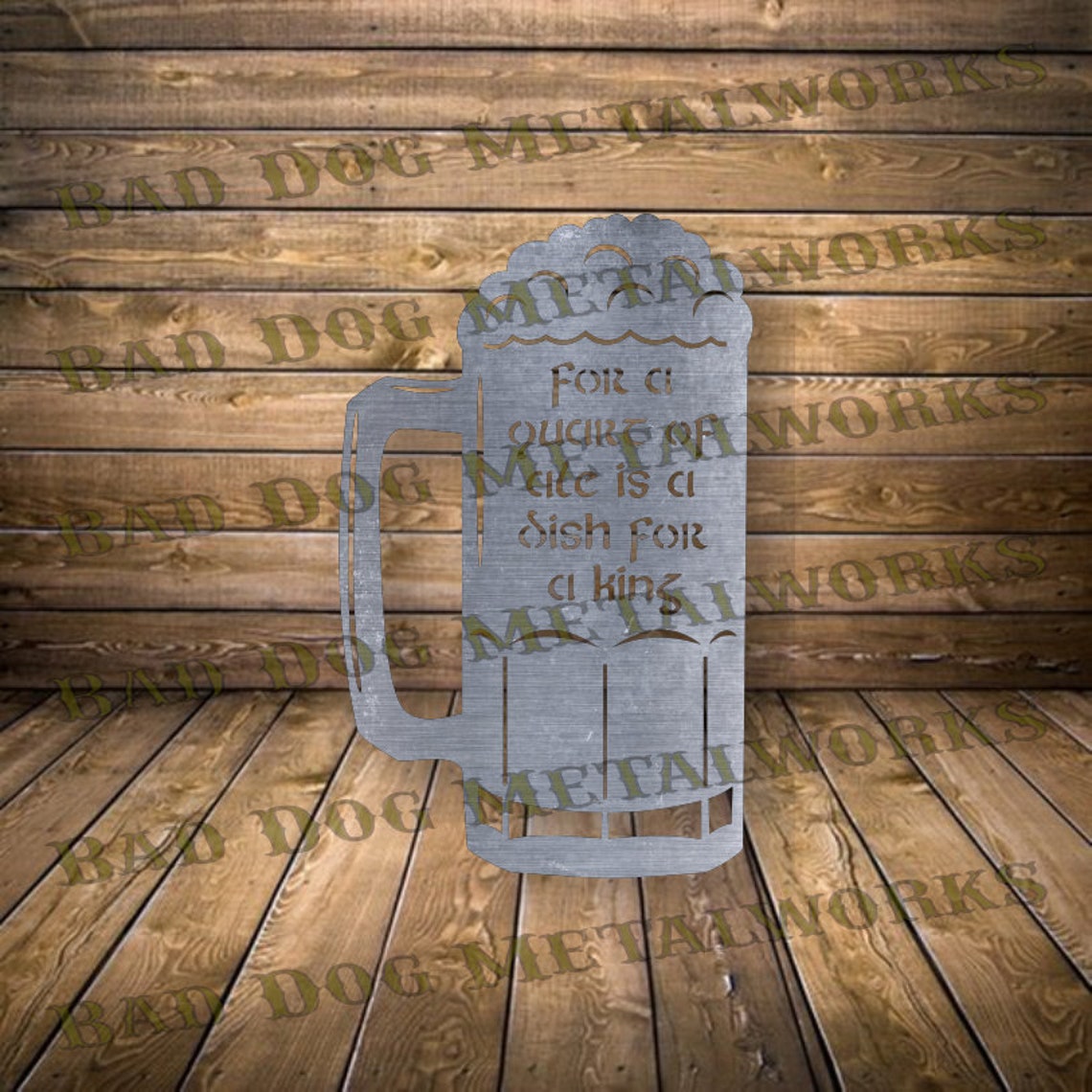 Beer Stein Shakespeare Citation DXF/SVG Bad Dog Metalworks