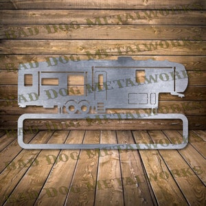 Fifth Wheel Camper Monogram Svg/Dxf - Bad Dog Metalworks Digital Download - Laser CNC Plasma Waterjet - Camper Dxf Camping Svg Monogram Dxf