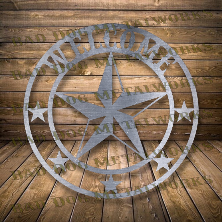 Welcome Star Svg and Dxf - Bad Dog Metalworks Digital Download