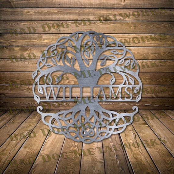 Celtic Tree Of Life Monogram Svg Dxf Bad Dog Metalworks Digital.