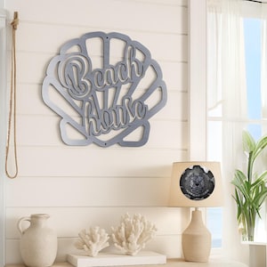 Beach House Seashell - Bad Dog Metalworks Home Decor - Beach House Decor - Summer Decor - Beach Decor - Coastal Living - Home and Garden