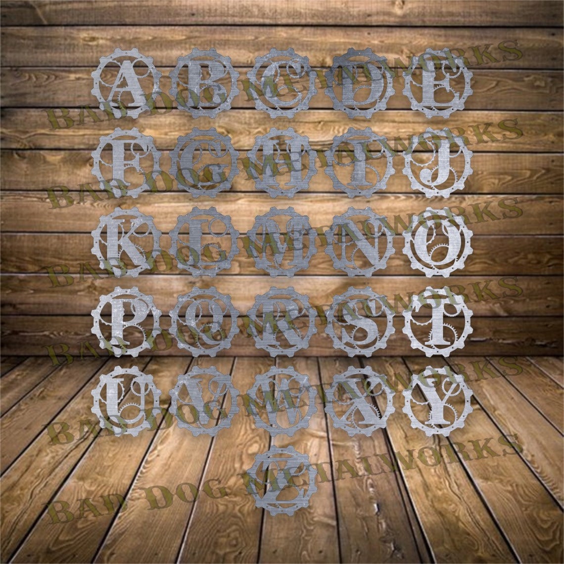 Steampunk Monograms Dxf/svg - Bad Dog Metalworks Digital Download ...