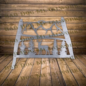 Herten Bow Saw Dxf en Svg - Bad Dog Metalworks Digitale Download - Laser Cut CNC Plasma Waterjet - Bow Saw Svg - Herten Svg - Herten Dxf - Saw Dxf