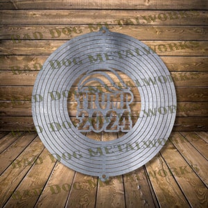Trump 2024 Wind Spinner Dxf - Wind Spinner Svg - Bad Dog Metalworks Digital Download - CNC Plasma Laser Waterjet - Trump Wind Catcher Dxf