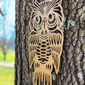 Owl Metal Art - Bad Dog Metalworks Home Decor - Garden Decor - Nursery Decor - Owl Decor - Boho Decor - Nature and Animals - Owl Lovers Gift