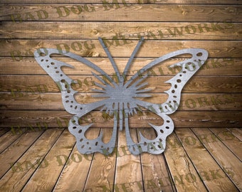 Fancy Butterfly Svg/Dxf - Bad Dog Metalworks Digital Download - CNC Plasma Laser Waterjet - Garden Svg - Garden Dxf - Butterfly Dxf