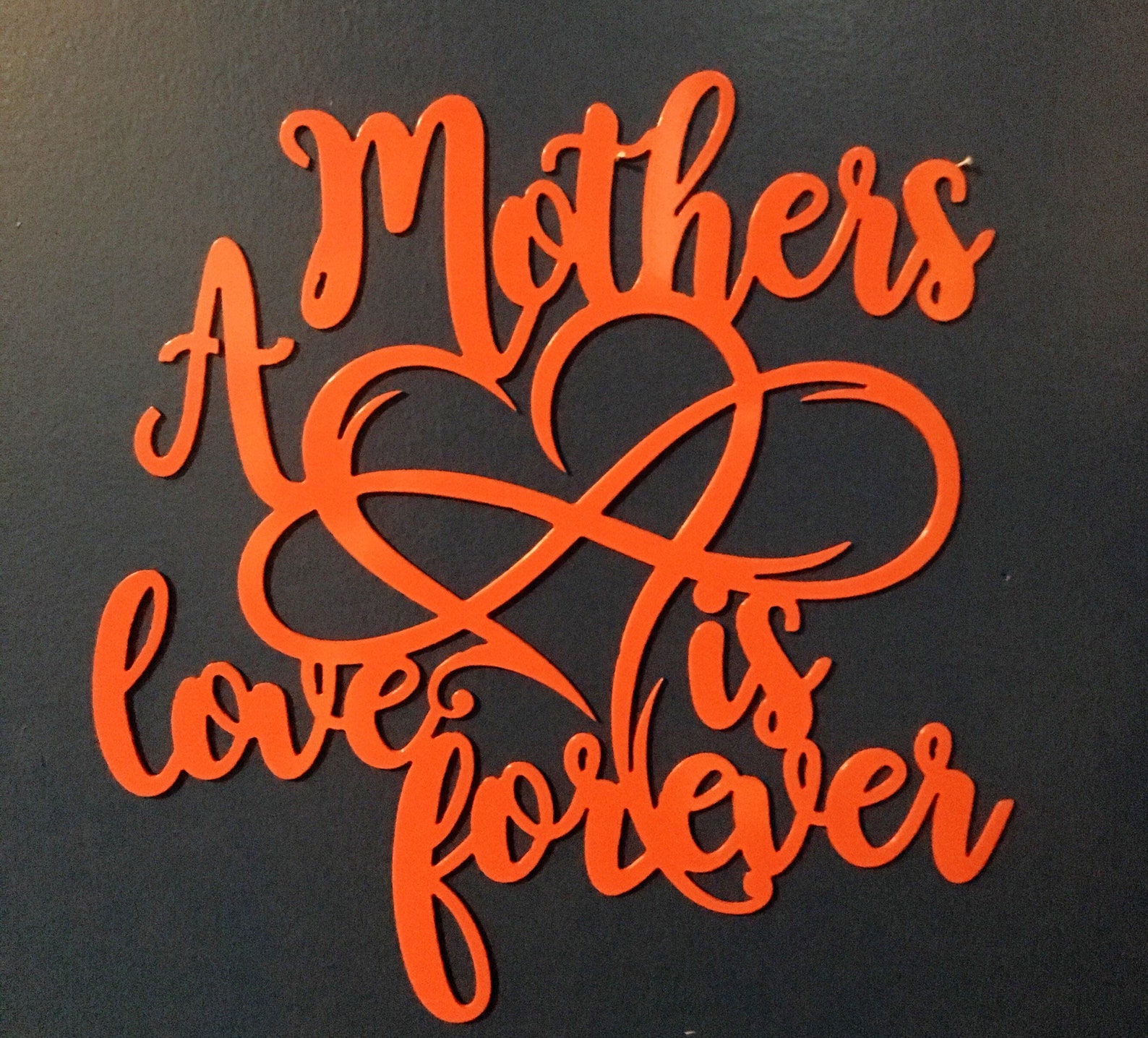 A Mother's Love is Forever I love you Metal Sign Etsy