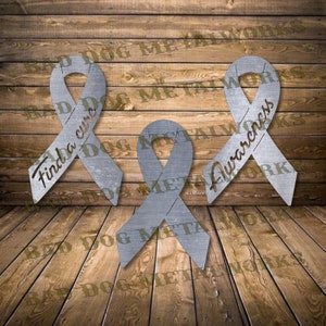 Cure Ribbons Svg/Dxf Bundle - Bad Dog Metalworks Digital Download Laser CNC Plasma Waterjet - Cure Ribbon Dxf - Cancer Awareness Ribbon Svg
