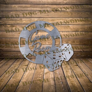Spielzimmer Poker Chip und Würfel svg/dxf - Bad Dog Metalworks Digitaler Download - Laser CNC Plasmen Wasserstrahl - Billard Dxf
