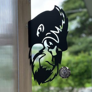 Peeking Bigfoot Metal Sign - Bad Dog Metalworks Home Decor - Peek-a-Boo Bigfoot - Peeping Bigfoot - Funny Signs - Sasquatch Patio Decor