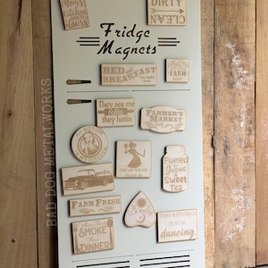 Retro Refrigerator Magnet Display for Storefront or Booth - Bad Dog ...
