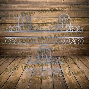 Split Scroll Monogram Set Dxf/Svg - Bad Dog Metalworks Digital Download - Laser CNC Plasma Waterjet - Split Monogram Dxf - Monogram Svg