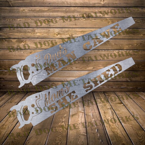 Decorative Saws Dxf/Svg - Bad Dog Metalworks Digital Download - Laser CNC Plasma Waterjet - Man Cave Svg - She Shed Svg - Saw Svg - Saw Dxf