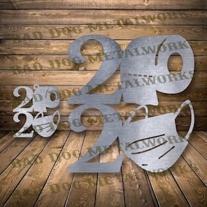 2020 Covid toiletpapier masker teken/ornament Svg en Dxf - Bad Dog Metalworks digitale download - Laser CNC plasma waterjet - 2020 masker Svg Dxf