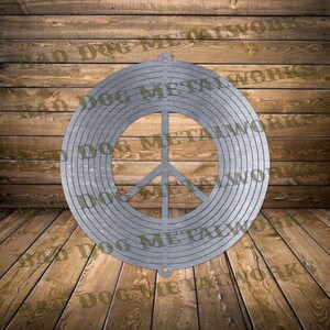 Peace Sign Wind Spinner Dxf - Peace Wind Spinner Svg - Bad Dog Metalworks Digital Download - CNC Plasma Laser Waterjet - Wind Catcher Dxf