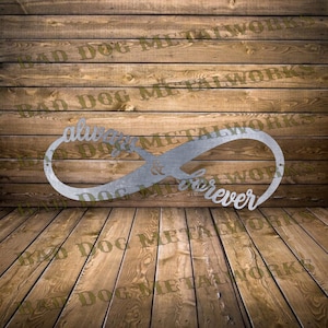 Signo infinito siempre y para siempre Dxf/Svg - Descarga digital de Bad Dog Metalworks - Láser CNC Plasma Waterjet - Infinito Dxf - Infinito Svg