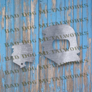 Apribottiglie Trump e portachiavi Dxf/Svg - Download digitale Bad Dog Metalworks Laser CNC Plasma Waterjet - Apribottiglie Trump Dxf Trump Svg