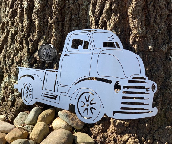 1950 Chevy COE Truck Art - Bad Dog Metalworks Home Decor - Man