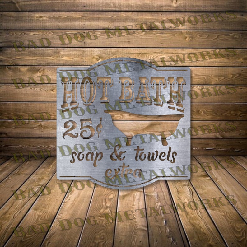 Download Vintage Hot Bath Svg and Dxf Bad Dog Metalworks Digital | Etsy