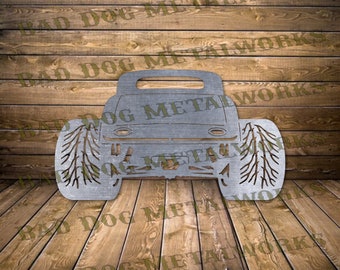 1934 Ford Coupe Rear View Dxf/Svg - Bad Dog Metalworks Digital Download - Laser CNC Plasma Waterjet - Ford Svg Ford Dxf - Car Svg Car Dxf