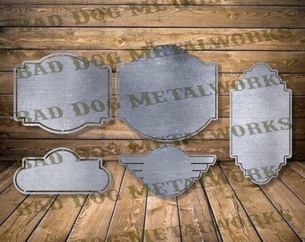 Vintage Sign Frames Svg/Dxf Files for CNC Plasma - Bad Dog Metalworks Digital Download - Laser CNC Plasma Waterjet - Label Svg - Sign Dxf