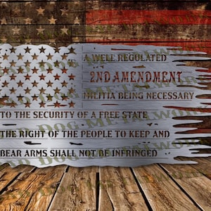 2nd Amendment Tattered Flag Dxf/Svg - Download digitale Bad Dog Metalworks - Laser CNC Plasma Waterjet - Patriotic Dxf per taglio plasma CNC