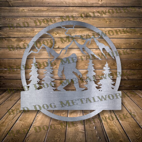 Bigfoot Monogram Svg/Dxf Bad Dog Metalworks Digital Download Laser.