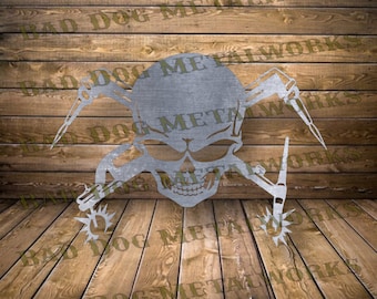 Lasser schedel Dxf Lasser schedel Svg - Bad Dog Metalworks digitale download - Laser CNC plasma waterjet - lassen dxf - lasser Svg - lassen dxf