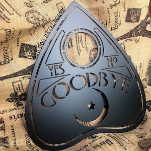 Ouija Board Planchette Metal Art - Bad Dog Metalworks Home Decor - Halloween Decor - Paranormal Witch Gothic Decor - Horror Lovers Gifts