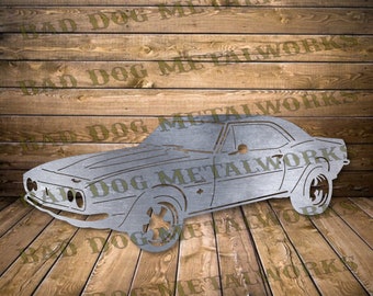 67 Camaro Dxf/Svg - Bad Dog Metalworks Digital Download - Laser CNC Plasma Waterjet - Car Dxf - Camaro Svg - Racing Svg - Car Svg Chevy Svg