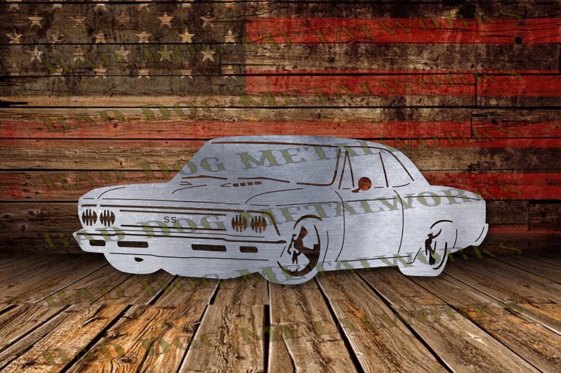 Download 66 Chevy Chevelle DXF SVG Vintage Car Dxf Chevelle Svg | Etsy