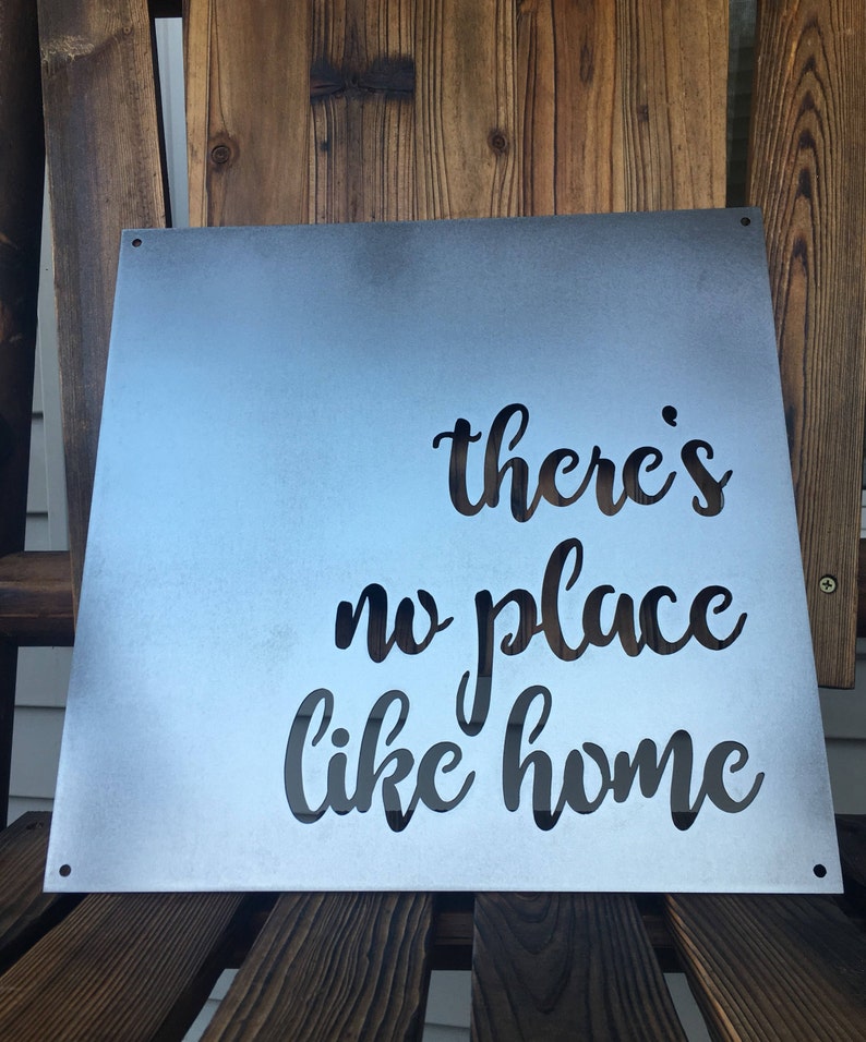 There's No Place Like Home Metal Sign Bad Dog Metalworks Home Decor The Wizard of Oz Themed Art Housewarming Gifts Home Sweet Home image 1